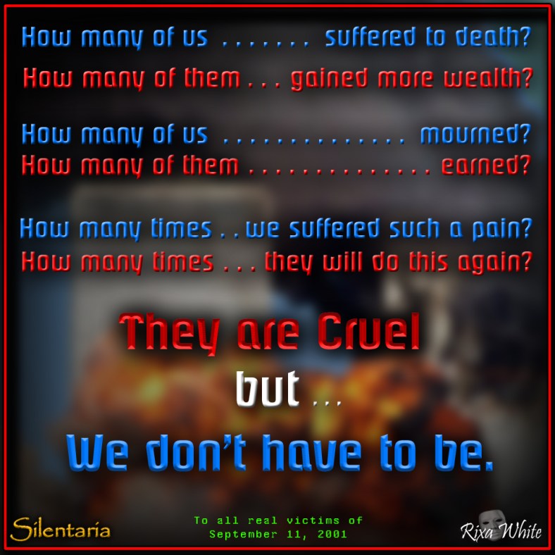 They are Cruel - a poem by Rixa White - Silentaria